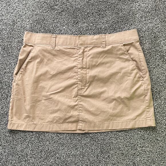 Abercrombie & Fitch Chino Mini Skirt in Khaki Tan - Size: Large - Picture 1 of 6